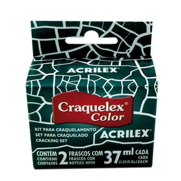 SET CRAQUELADOR ACRILEX 2U X 37ML VDE. V.
