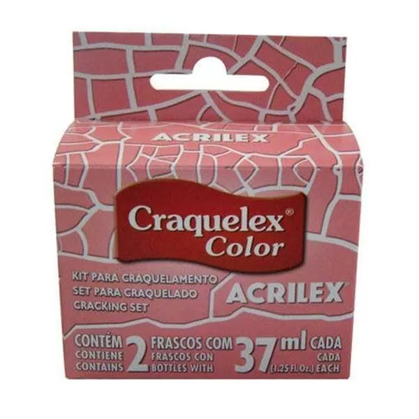 SET CRAQUELADOR ACRILEX X 2U 37ML ROSA TE