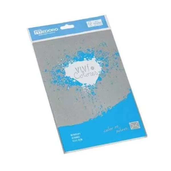 SOBRE MEDORO PLATA 125X190 X 10U