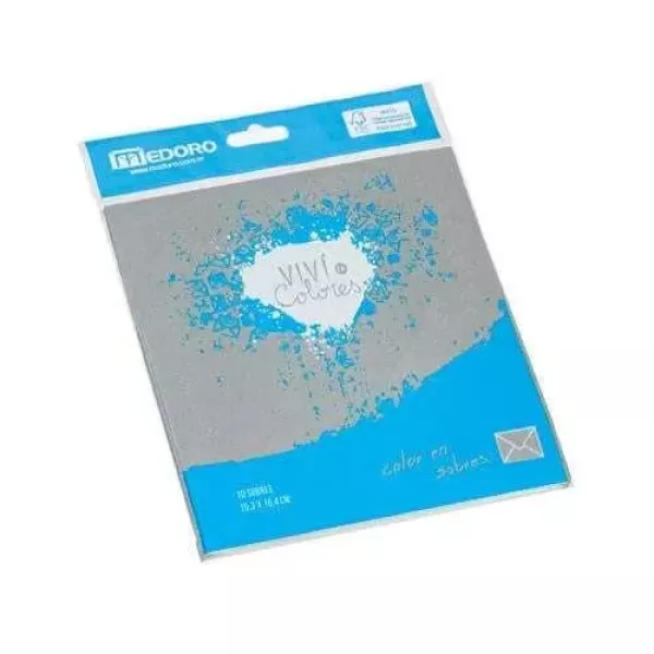 SOBRE MEDORO PLATA 153X164 X 10U