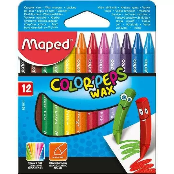 LAPIZ DE CERA COLORPEPS WAX X 12U