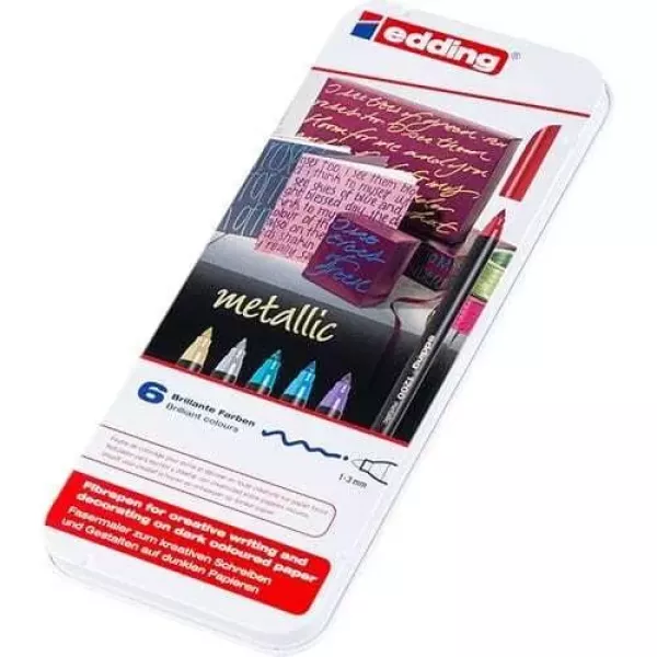 MARCADOR EDDING 1200 COLORPEN METALLIC X 6U