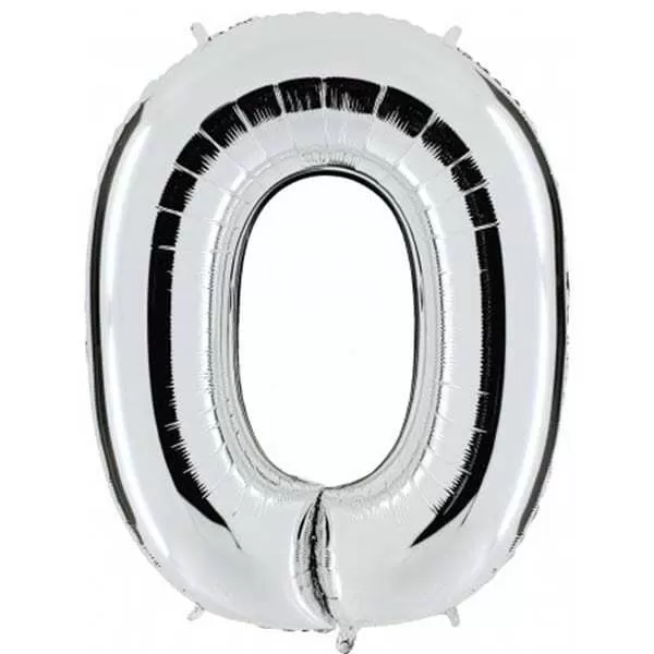 GLOBO N°0 PLATA METAL 34