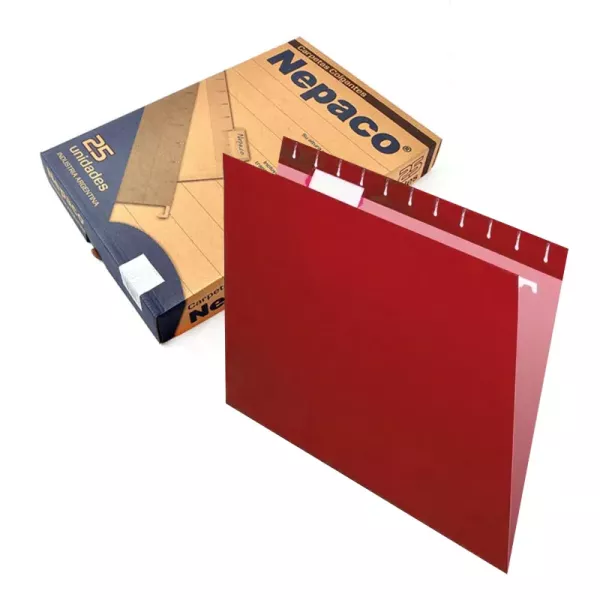 CARPETA COLGANTE NEPACO CARTON ROJO OF.