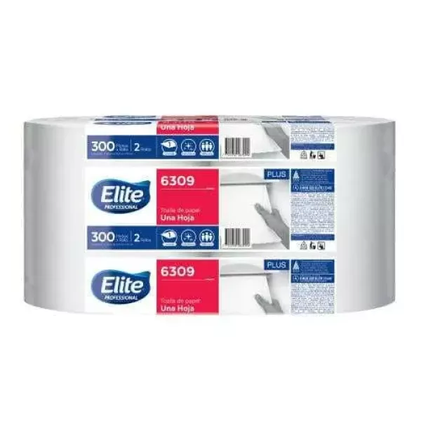 TOALLA JUMBO ELITE SH BCA. 300M X 2U (6309)