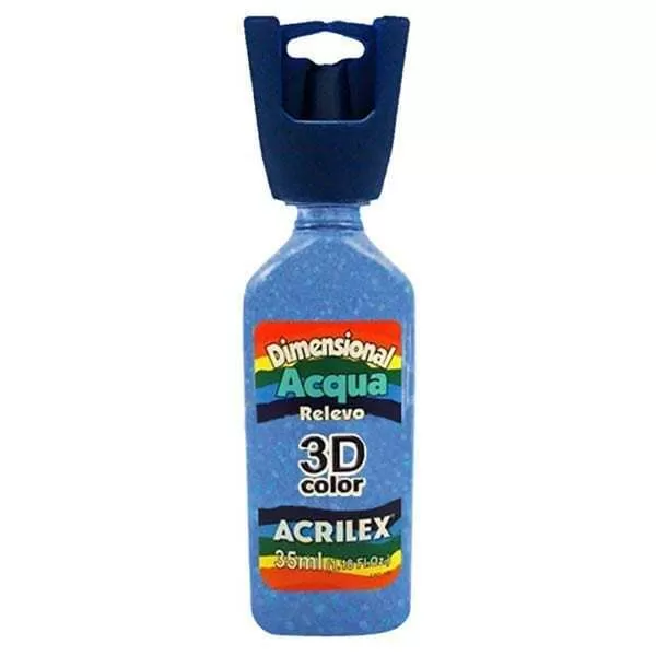 PINTURA DIM. 3D ACQ. ACRILEX 35ML CURAZAO 870