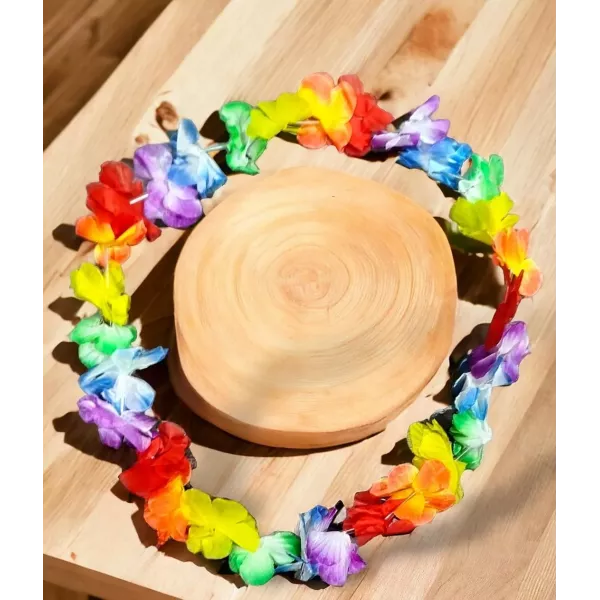 COLLAR PLASTICO FLORES X 10U