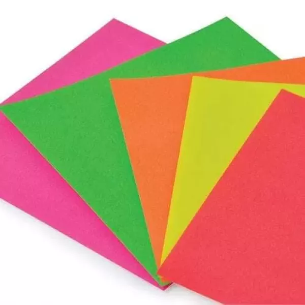 PAPEL GLACE FLUO LUMA 10X10CM X 5U