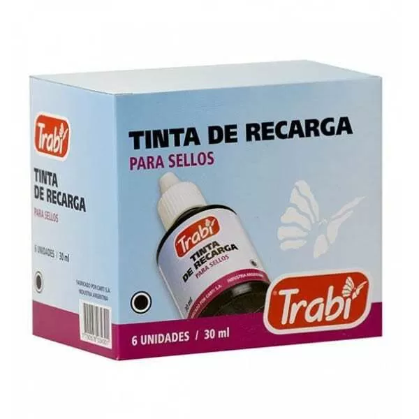 TINTA P/SELLOS TRABI NEGRO 30CC