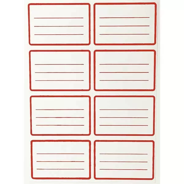 ETIQUETA ESCOLAR CARBOTYPE ROJO X 30H