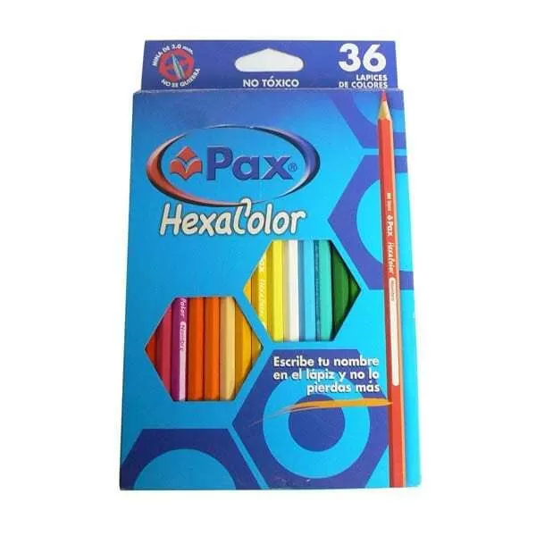 LAPIZ COLOR PAX HEXACOLOR X 36U