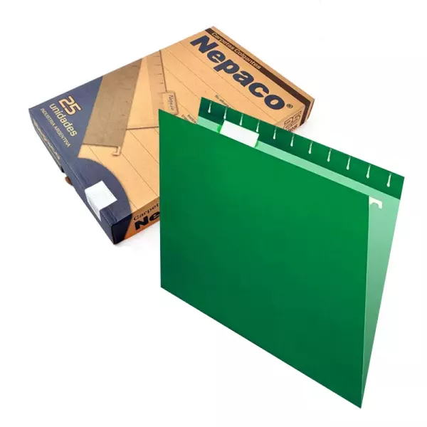 CARPETA COLGANTE NEPACO CARTON VERDE OF.