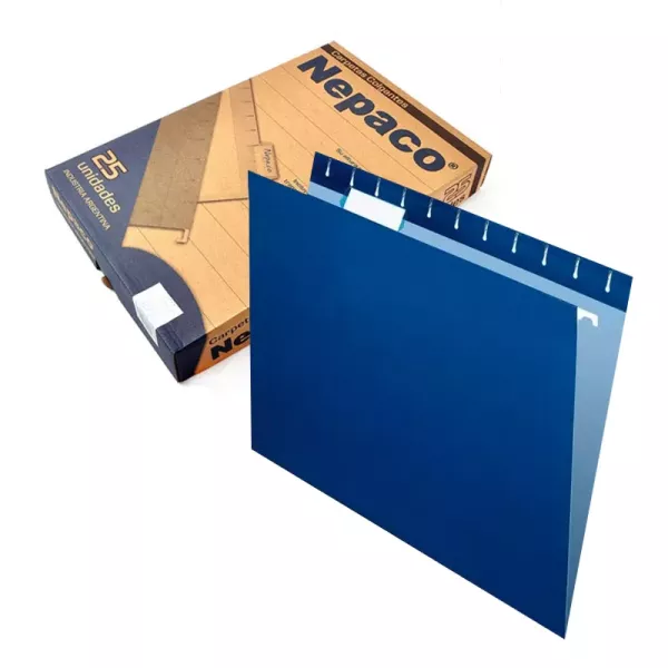 CARPETA COLGANTE NEPACO CARTON AZUL OF.