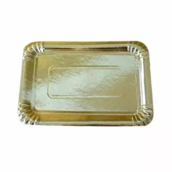 BANDEJA CARTON DORADO 14 X 21CM (1/4KG.)