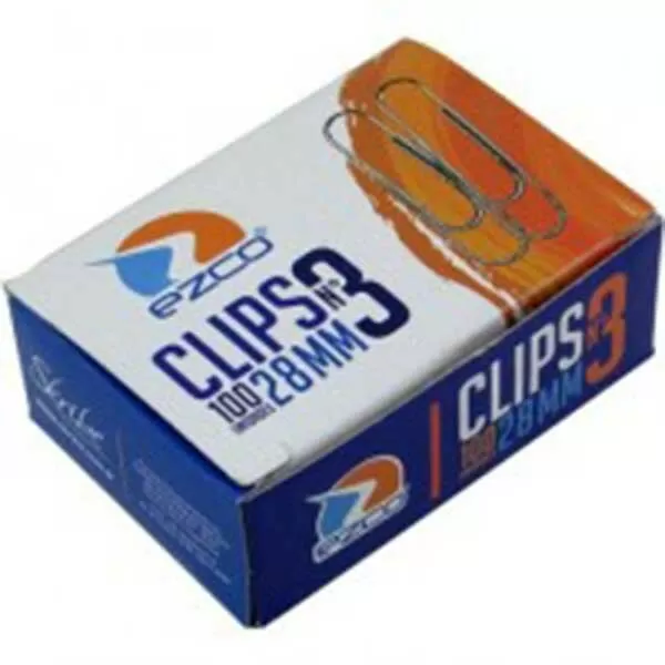 CLIPS EZCO NIQUEL N°3 X 100U