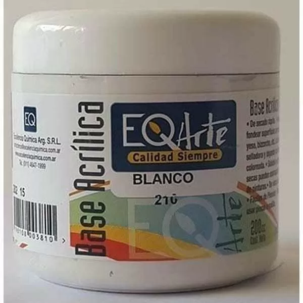 PINTURA BASE ACR. EQ 200CC BLANCO 210