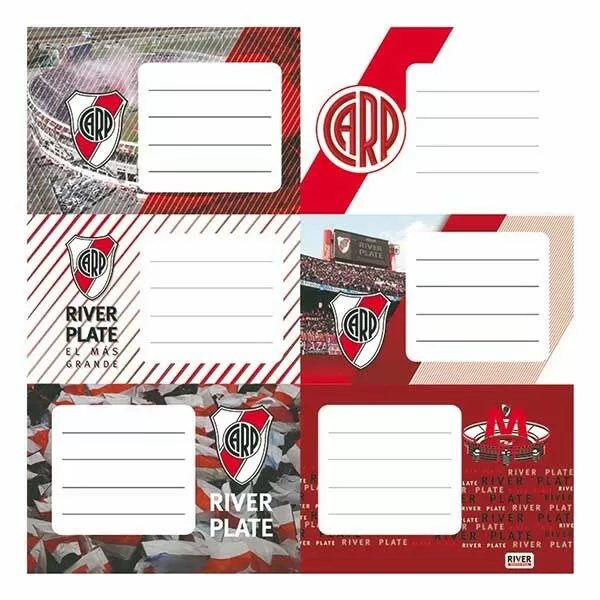 ETIQUETA ESCOLAR RIVER PLATE X 12U 1301125
