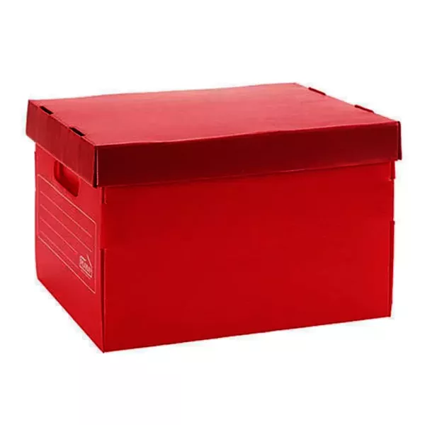 CAJA PLAST. PLANA ROJO 455X355X255