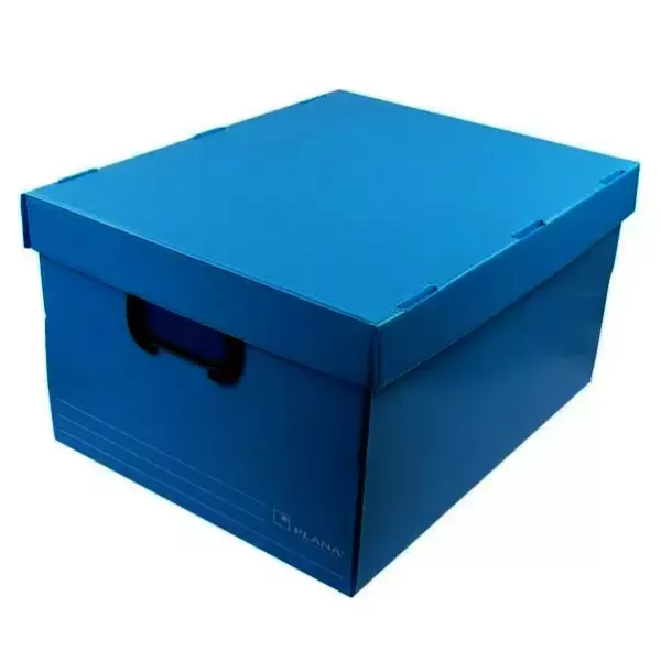 CAJA PLAST. PLANA TURQUESA 455X355X255