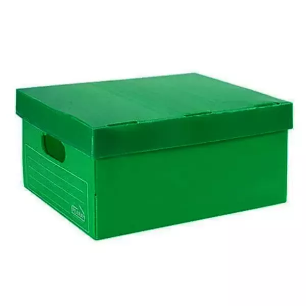 CAJA PLAST. PLANA VERDE 455X355X255