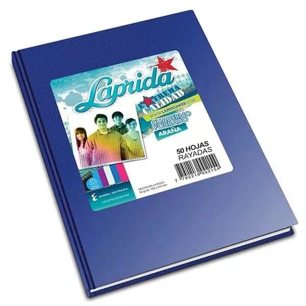 CUADERNO LAPRIDA ARAÑA AZUL 16X21 50H RA.