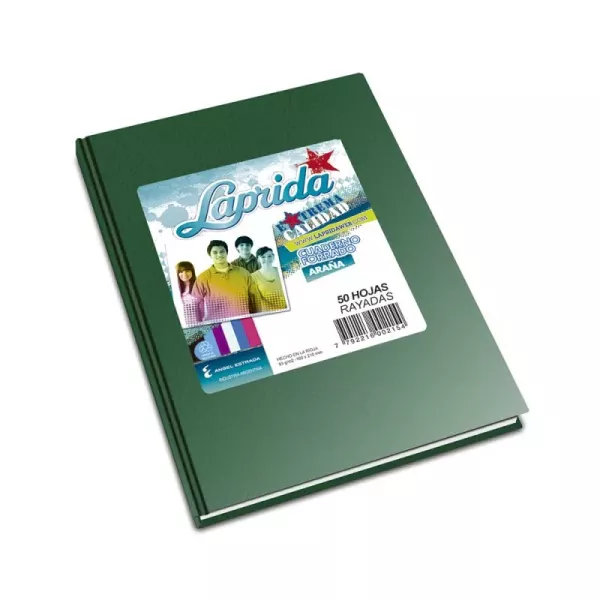 CUADERNO LAPRIDA ARAÑA VERDE 16X21 50H CU
