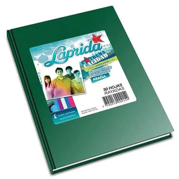 CUADERNO LAPRIDA ARAÑA VERDE 16X21 50H RA
