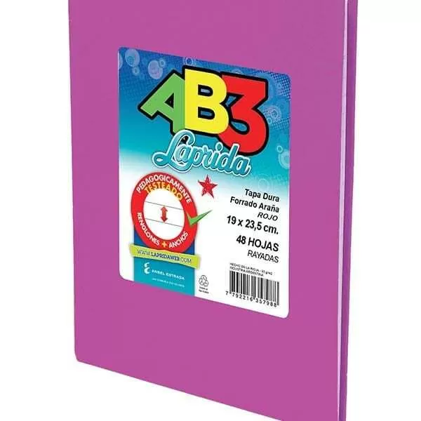 CUADERNO LAPRIDA AB3 ARAÑA LILA 50H RA.