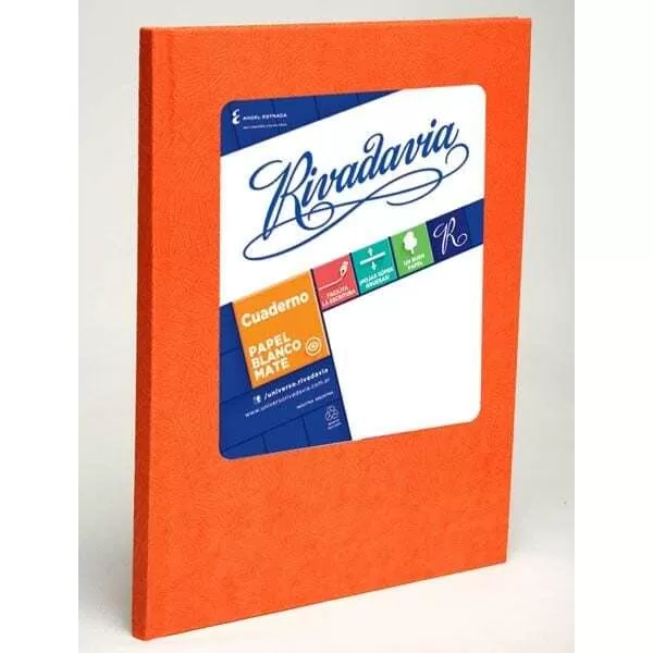 CUAD. RIVADAVIA ARAÑA NARANJA 16X21 50H RA