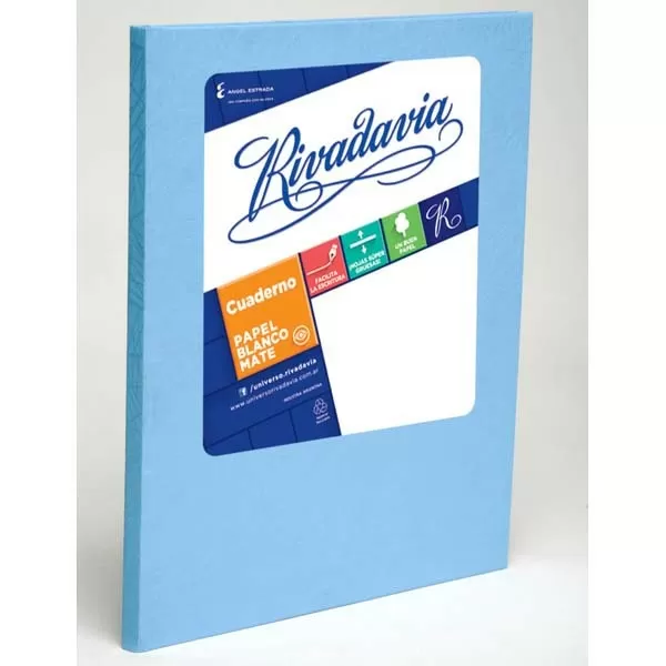 CUAD. RIVADAVIA ARAÑA CELESTE 16X21 50H RA