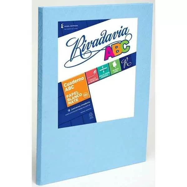 CUAD. RIVADAVIA ABC ARAÑA CELESTE 50H RA