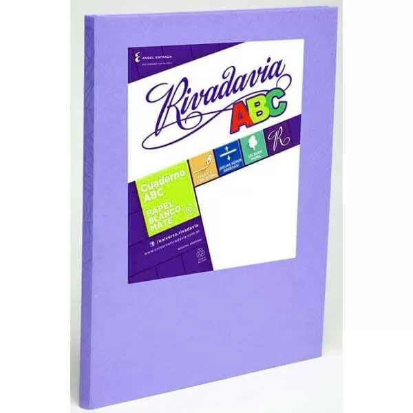 CUAD. RIVADAVIA ABC ARAÑA LILA 50H RA