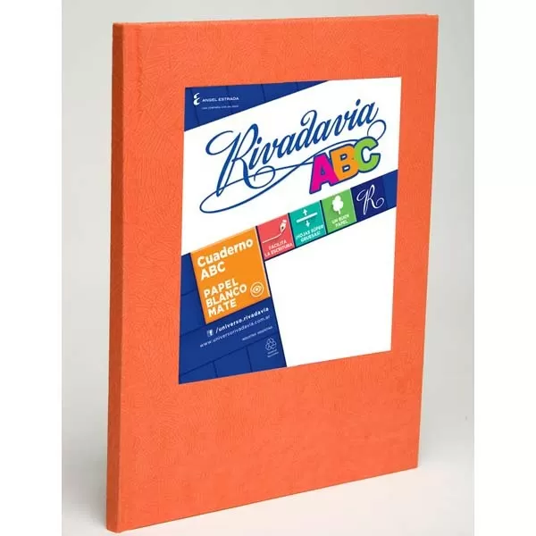 CUAD. RIVADAVIA ABC ARAÑA NARANJA 50H RA