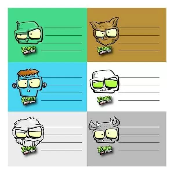 ETIQUETA ESCOLAR ZOMBIE X 12U 1301186