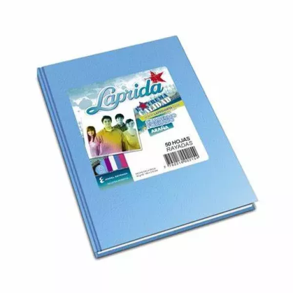 CUADERNO LAPRIDA ARAÑA CELESTE 16X21 50H CU