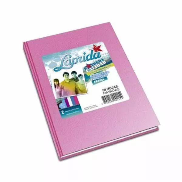 CUADERNO LAPRIDA ARAÑA ROSA 16X21 50H CU