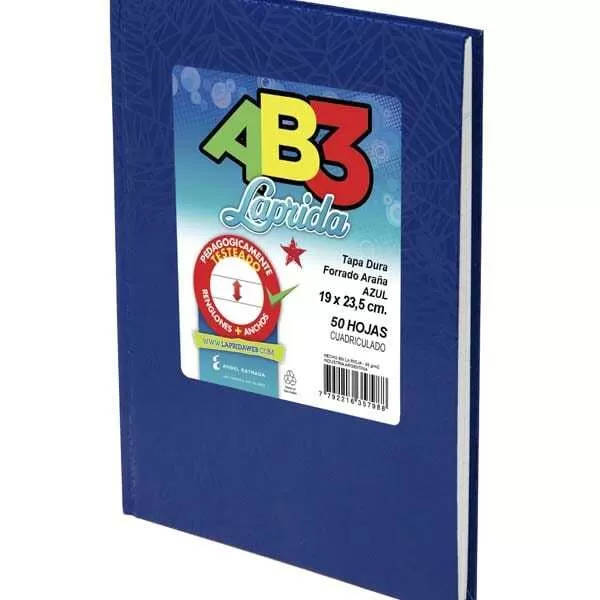 CUADERNO LAPRIDA AB3 ARAÑA AZUL 50H CU