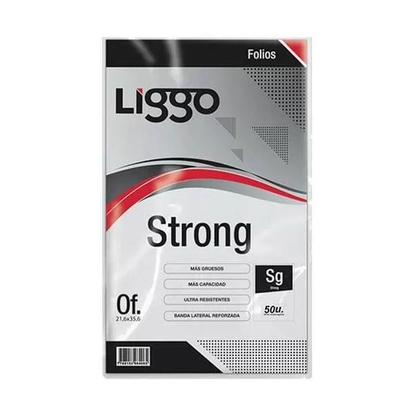 FOLIO STRONG OFICIO LIGGO X 50U (100MIC)