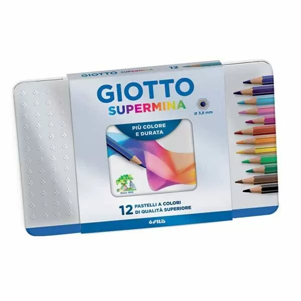 LAPIZ COLOR GIOTTO SUPERMINA LATA X 12U
