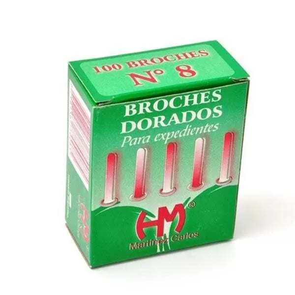 BROCHE MARIPOSA DORADO N°8 40MM