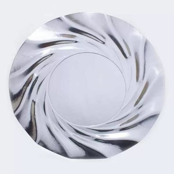 PLATO CARTON ACUARIO PLATA 35CM
