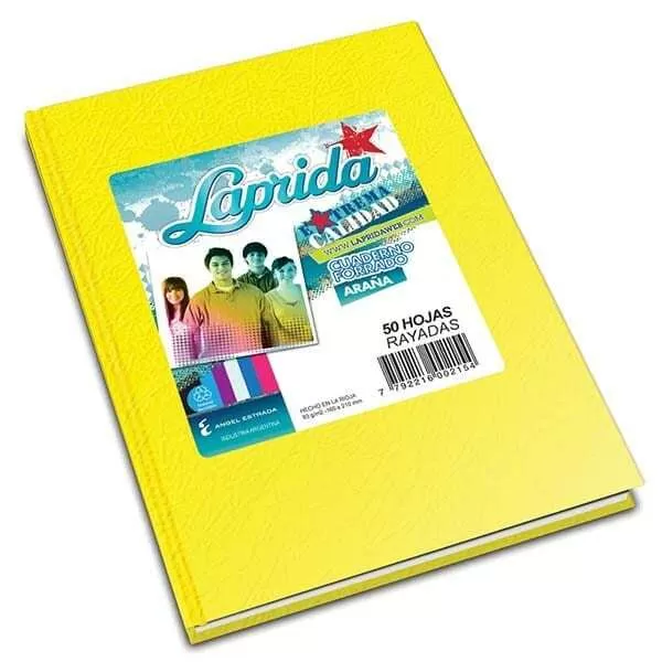 CUADERNO LAPRIDA ARAÑA AMAR. 16X21 50H RA