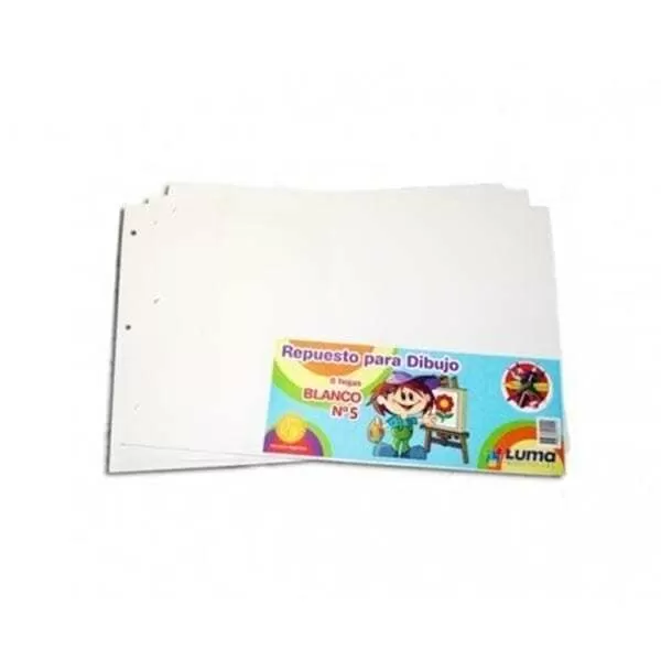 REPUESTO DIBUJO EL NENE N°5 BLANCO X 8H