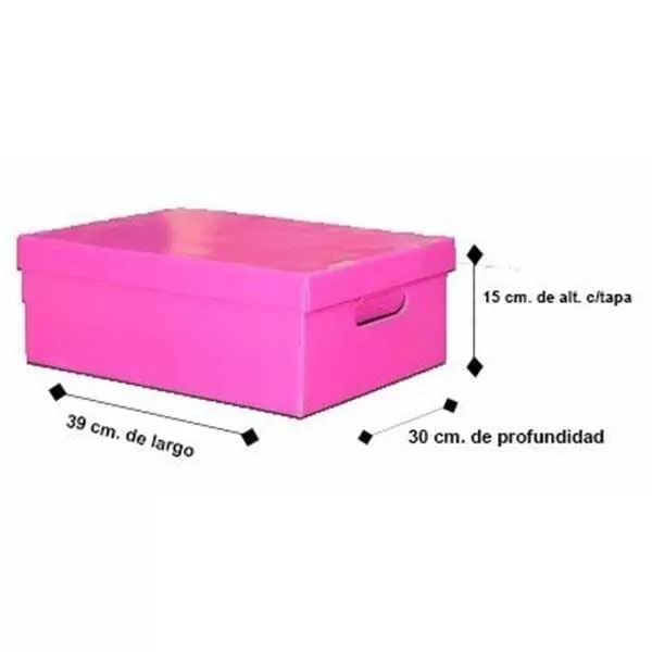 CAJA GSM FUCSIA MEDIANA 39X30X15