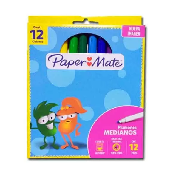 MARCADOR PAPER MATE MEDIANO X 12U