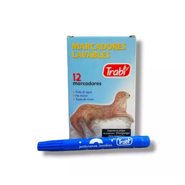 MARCADOR AGUA PINTURON TRABI AZUL