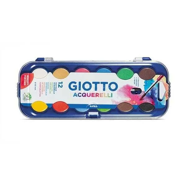 PALETA ACUARELAS GIOTTO 12 COL. + PINCEL