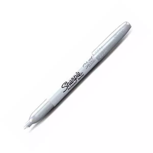 MARCADOR SHARPIE FINO METAL PLATA