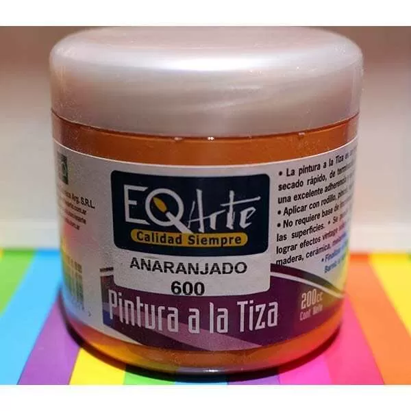 PINTURA A LA TIZA EQ 200CC NARANJA 600