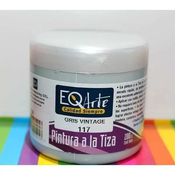 PINTURA A LA TIZA EQ 200CC GRIS VINTAGE 117